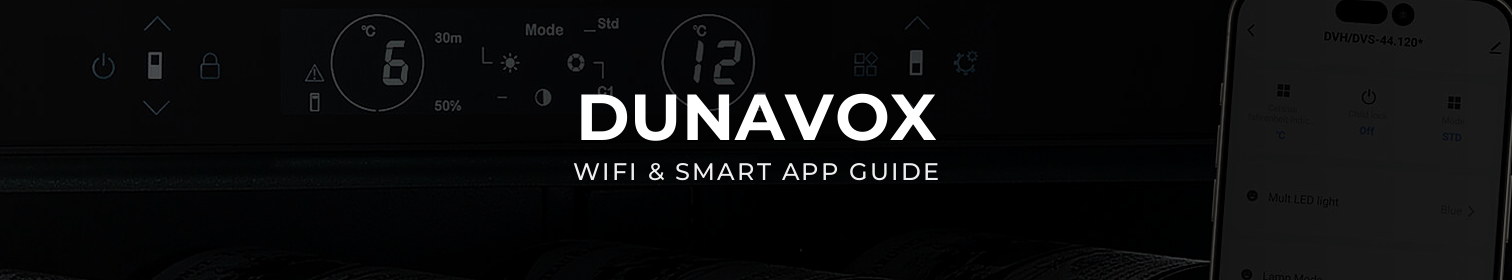 WiFi-s DUNAVOX borhűtő, amely okostelefonos alkalmazással vezérelhető